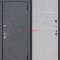 Металлическая дверь 9 см БРУКЛИН Бетон графит / Бетон пепельный