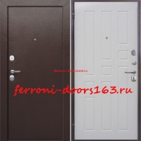 Недорогая дверь Гарда Внутреннее Открывание 2 замка Белый ясень